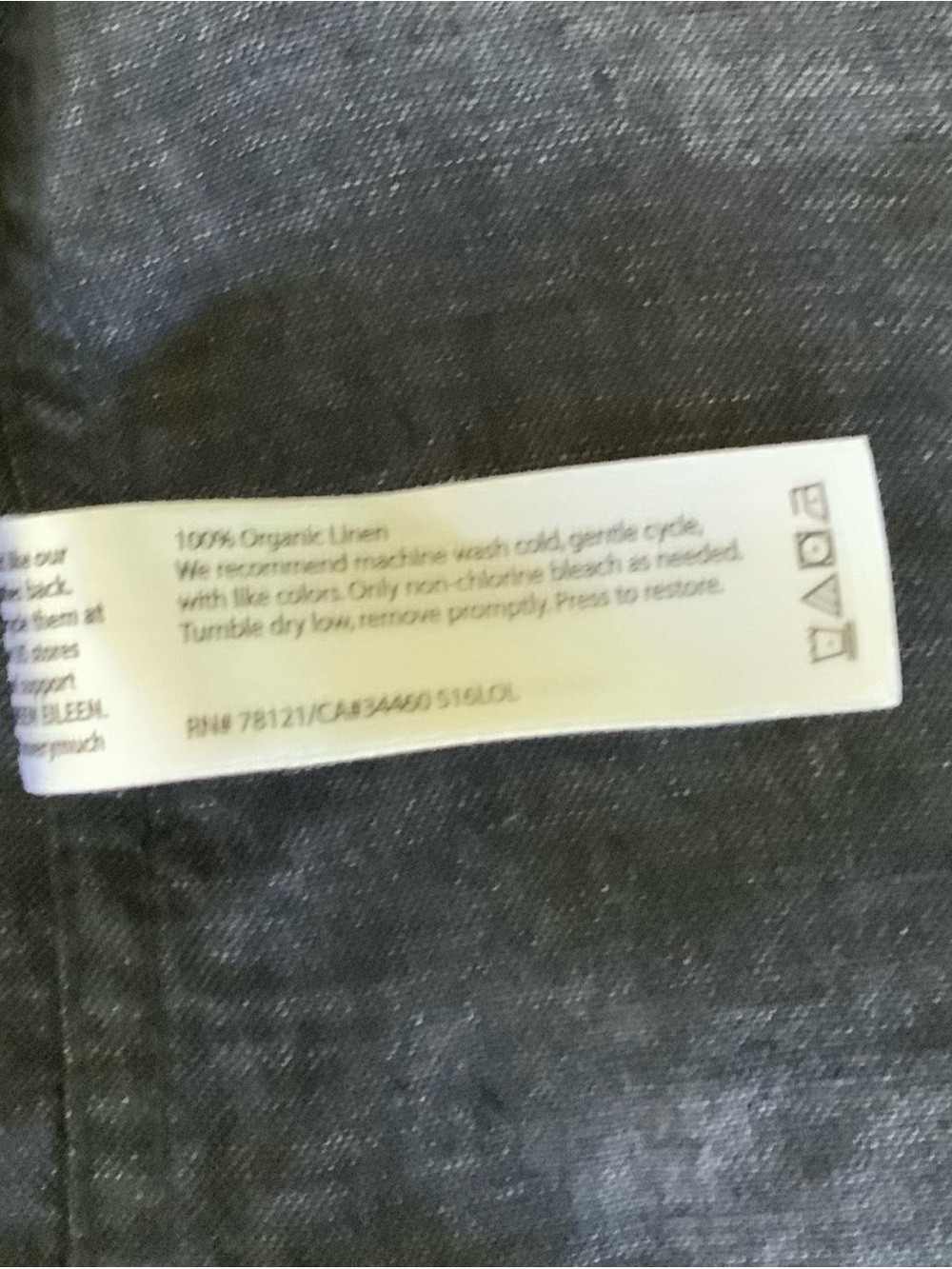 Blue Button-Front Linen Jacket - Picture 3 of 4
